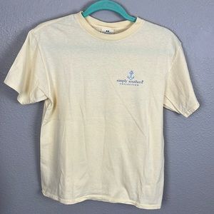 Simply Southern Girls Youth Butter Yellow T-shirt.  Sz Youth LRG
